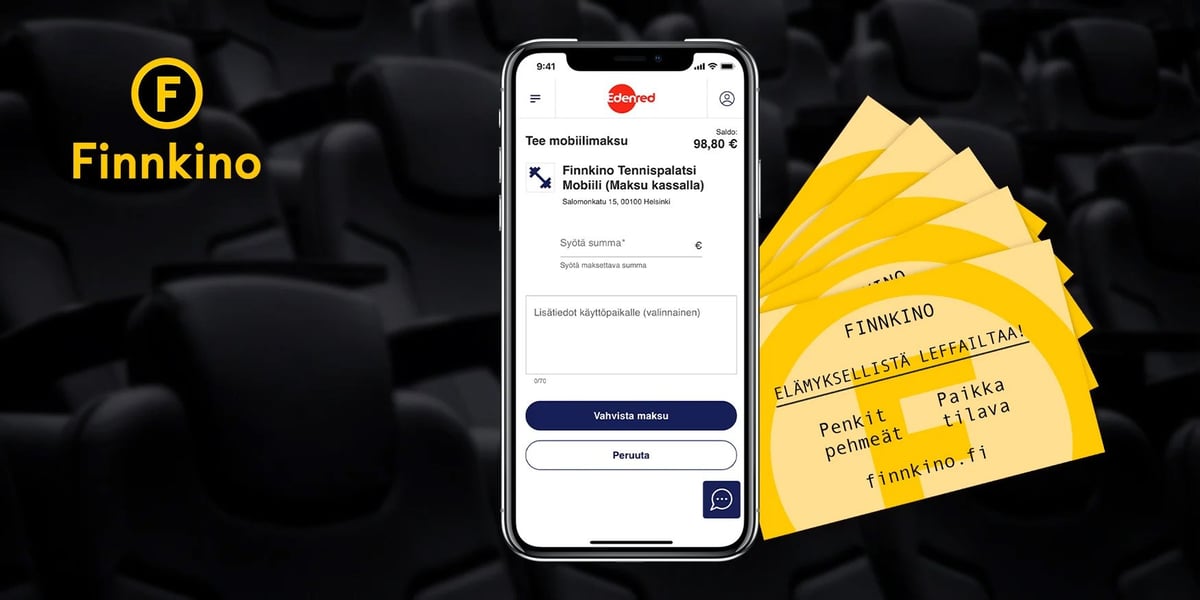 Leffaliput Edenred Paylla kaikista Finnkinon teattereista