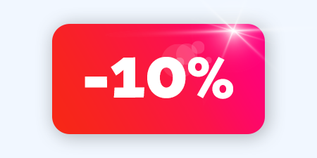 Edenred Delicard kampanjan -10% -teksti punapinkissä neliössä