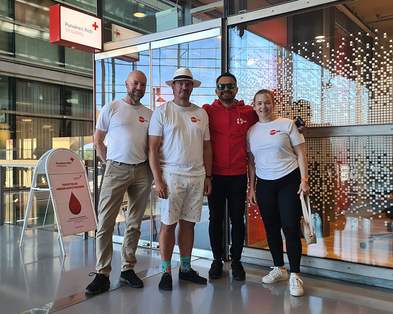 Edenred työntekijät hyväntekeväisyysteko Punainen Risti